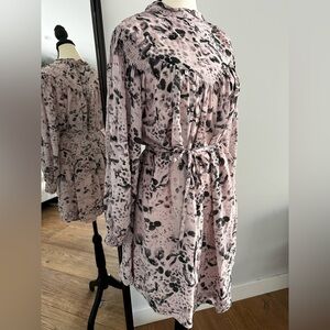 Pink Printed All Saints Dress with matching belt. Size 6 US